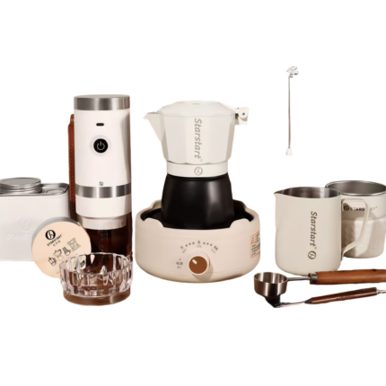Moka Pot Set Gift Box with Dual Valve Espresso Maker Home Brewing Italian Espresso Drip Coffee Machine Set